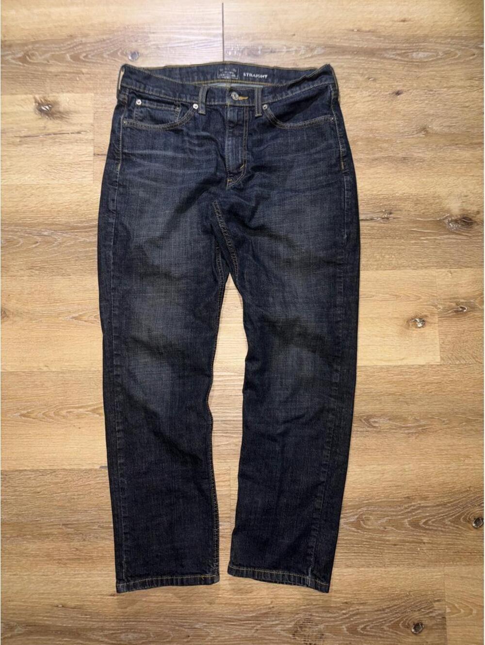 Levi Strauss Signature Men’s 32x30 Straight Fit Dark Wash Jeans